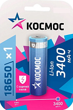 Аккумулятор Космос 18650 Li-ion3400 mAh с защитой