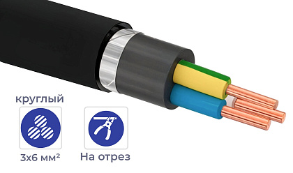 Кабель ВБШвнг(А)-LS  3*6 (ГОСТ)