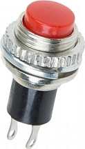 Кнопка металл 220V 2А (2с) (ON)-OFF O10.2 крас. Mini Rexant