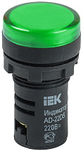 Индикатор LED зелёный AD22DS 230В AC IP40 IEK