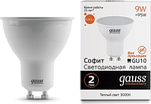 Лампа Gauss Elementary LED  GU10  9W 220V 3000K 660Lm