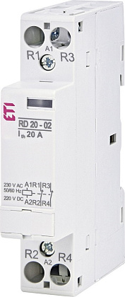 Контактор модульный RD 20-02 (кат.230V AC/DC 20А 2нз) ETI