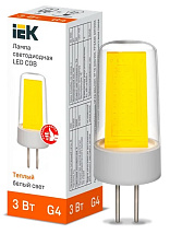 Лампа LED COB G4 3000К 3Вт 285Lm капсула IEK