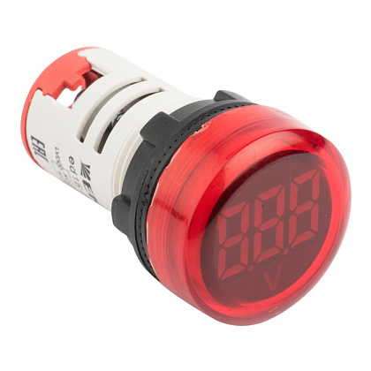 Индикатор значения напряжения красный ED16-22VD 500В, EKF