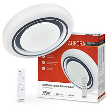Светильник LED серии COMFORT AURORA 75Вт 230В 3000-6500K 6000Лм 480x80мм с пультом ДУ IN HOME