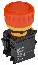 Кнопка "Грибок" поворотная с фиксацией 1NO+1NC красная MASTER IEK