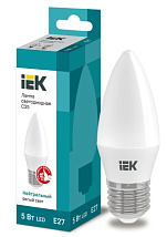 Лампа LED свеча LED-C35 eco 5Вт 230В 4000К E27,  450Lm IEK