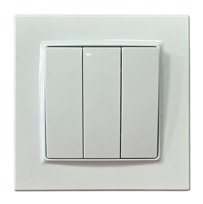 Выключатель 3-кл. белый SD-P1010W AWSPRODUCTS