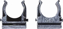 Крепеж-клипса. для трубы, D-16, (пластм.) цвет Серебряный век