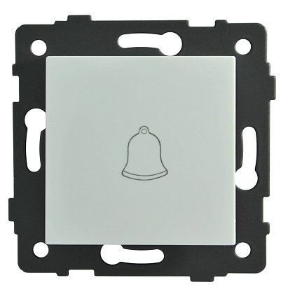 Выключатель звонка 1-кл. белый A-005W "Aura" AWSproducts