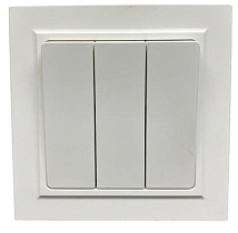Выключатель 3-кл. белый U1A-003 SoftTouch AWSPRODUCTS