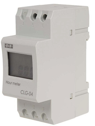 Счетчик времени работы CLG-04 (Vвх 100-240 В AC/DC). Работа от батареи 3 DC (CR14335 Lithium)