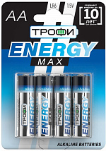 Батарейки Трофи LR6-4BL ENERGY MAX Alkaline (40/640/20480)
