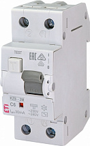 АВДТ KZS-2M C6/0.03 1+N, 30мА, тип АС, 10кА ETI