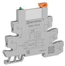 Модуль реле 1-конт, 24VDC, ток 6А и колодка MSN-103.D