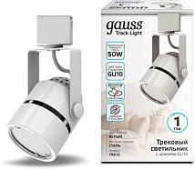 Светильник трековый 1ф. GU10 цилиндр IP20 60*145мм белый Gauss