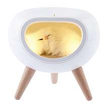 Ночник - светильник светодиодный NLED-467-1W-W котик белый ЭРА