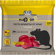 Тесто-брикет от крыс и мышей, 100г Nadzor (NASA369)