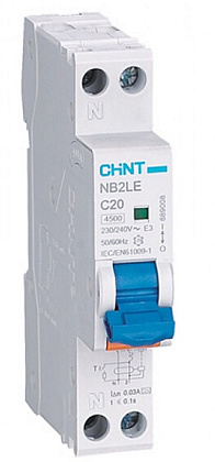 АВДТ NB2LE C16/1+N 30мА, 1 мод. тип АC, 6кА CHINT АВДТ NB2LE C16/1+N 30мА, 1 мод. тип АC, 6кА CHINT