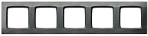 Рамка пятирная R-5S/56 1553 структурный титан
