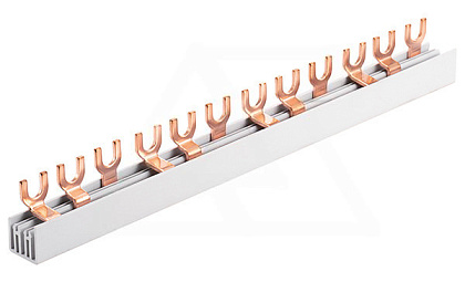 Шина соединительная типа FORK (12 вилка) 3Р 63А 21 см Kaseey