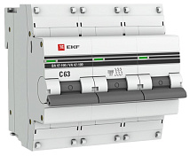 Автоматический выключатель 3P 63А (C) 10kA ВА 47-100 EKF PROxima