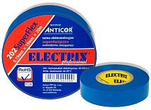 Изолента ELECTRIX 202-SUPERFLEX (0.19mm*19mm*20m), синяя ( эластичная)