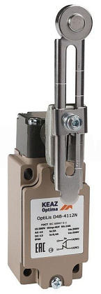 Выключатель концевой OptiLiS D4B-4112N рычаг регулируемый с роликом метал. EN 50041 XCKJ10543H29 КЭА