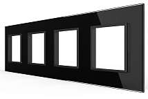 Рамка 4-я, цвет черный, стекло