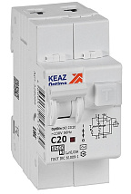 АВДТ32 OptiDin D63-22C20-AC-У3 С20/2 30мА, тип AC, 4.5кА КЭАЗ