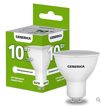 Лампа LED PAR16 софит 10Вт 230В 4000К GU10 1000Lm GENERICA