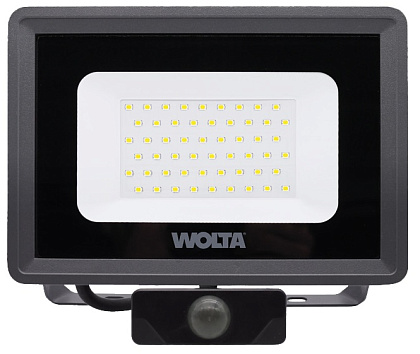 Прожектор LED 50Вт 5700K IP65 4500лм с датчиком WOLTA