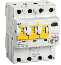 АВДТ34 С25/4/0,03, 30mA, тип АС, 6kA IEK