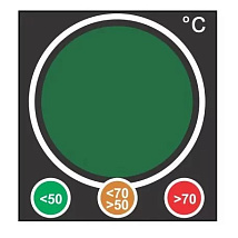Термоиндикатор обратимый многоразовый "Светофор" Hallcrest Traffic Light (50°C-70°C)
