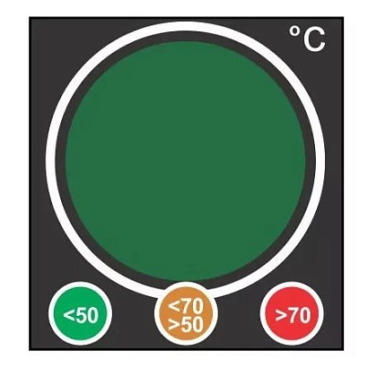 Термоиндикатор обратимый многоразовый "Светофор" Hallcrest Traffic Light (50°C-70°C)