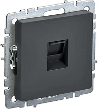 Розетка RJ45 (1-я cat. 5e) графит BRITE IEK