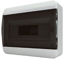 Щит навесной BNK 40-12-1 12 мод. IP41, прозрачная черная дверца (290*240*102)