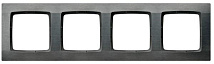 Рамка четверная R-4S/56 1552 структурный титан