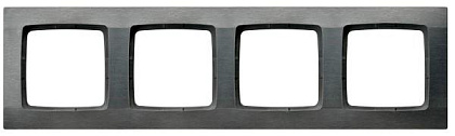 Рамка четверная R-4S/56 1552 структурный титан