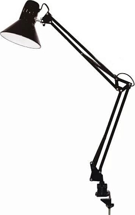 Светильник настольный СНО 13Ч Е27 Черный на струбцине IN HOME