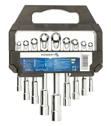 Набор торцевых гаечных ключей типа «L», сталь CrV 9шт HOEGERT, ком