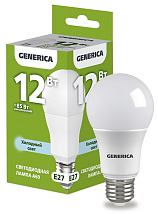 Лампа LED A60 груша 12Вт 230В 6500К E27 1200Lm GENERICA