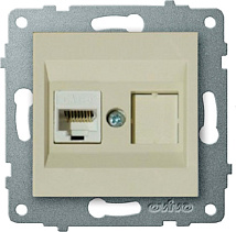 Механизм роз. комп. 1-местн. (RJ45 CAT6), крем