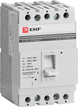Автоматический выключатель ВА-99 125/100А 25кА 3p. Proxima EKF