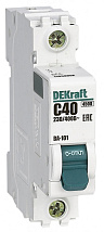 Автоматический выключатель ВА-101 C40/1 4.5кА Dekraft