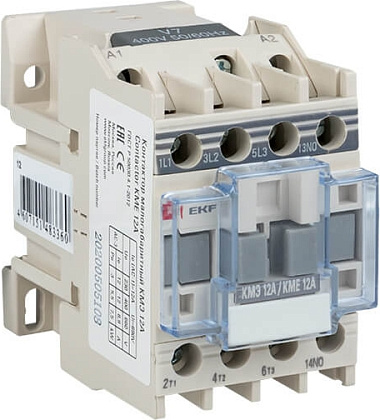 Контактор КМЭ 12А (кат.220В АС, 12А, 5,5кВт, 1но.) EKF
