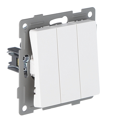 Выключатель 3-кл. белый U1A-003 SoftTouch "Uno" AWSproducts