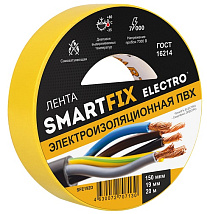 Изолента SmartFix ELECTRO, 19мм*20м 150 мкм, желтая /60/6