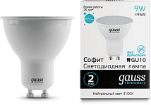 Лампа Gauss Elementary LED GU10 9W 220V 4100K 660Lm