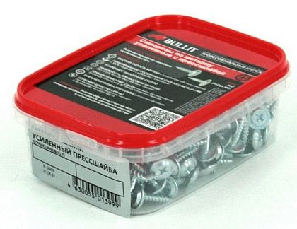 Саморез с прессшайбой острый усиленный Bullit 4,2*32 (100 шт.) (ГОСКРЕП), уп